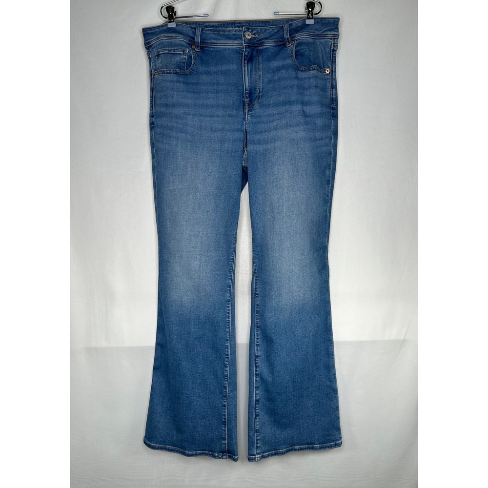 American Eagle Kick Boot Jeans Womens 18 Regular Next Level Stretch Medium Wash